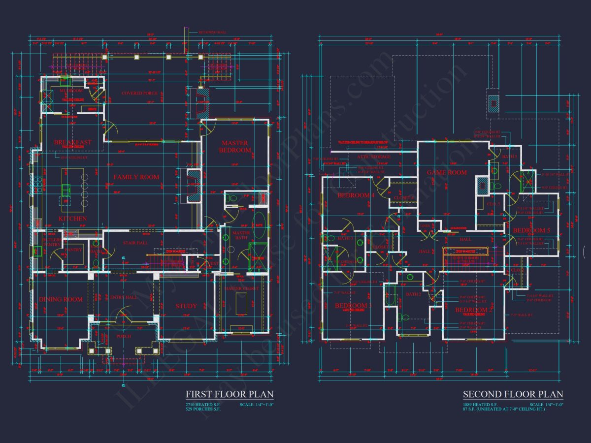 Timeless house Plan: Blueprint, CAD Floor Designs