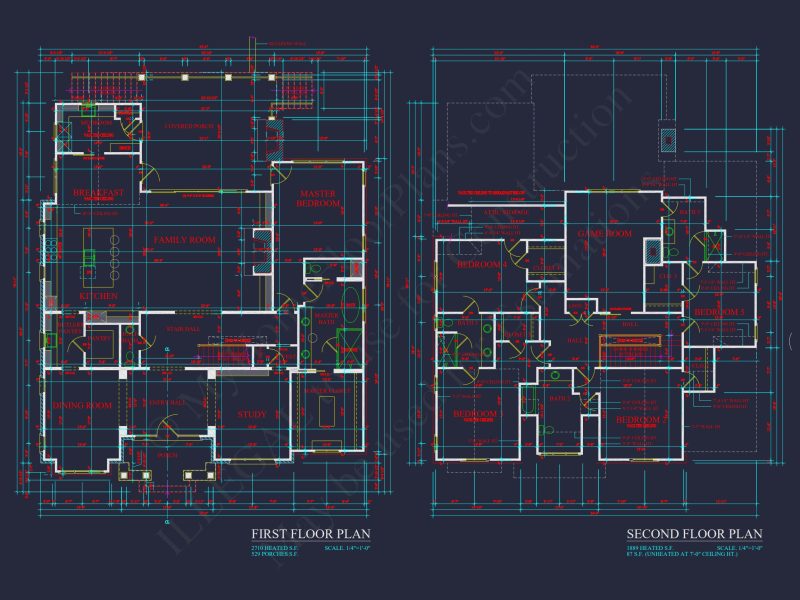 Timeless house Plan: Blueprint, CAD Floor Designs