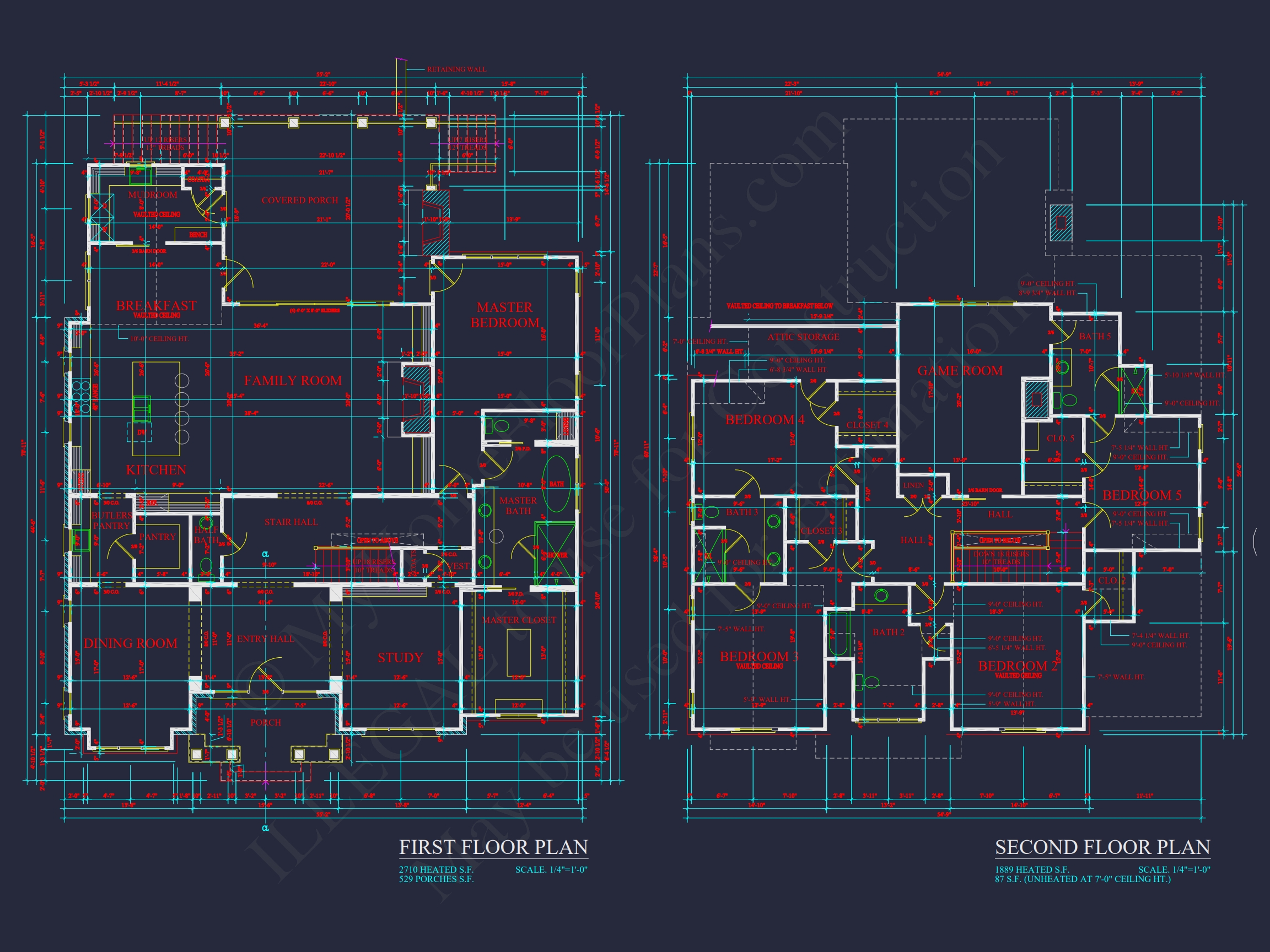 Timeless Home Plan: Blueprint,CAD Floor Designs