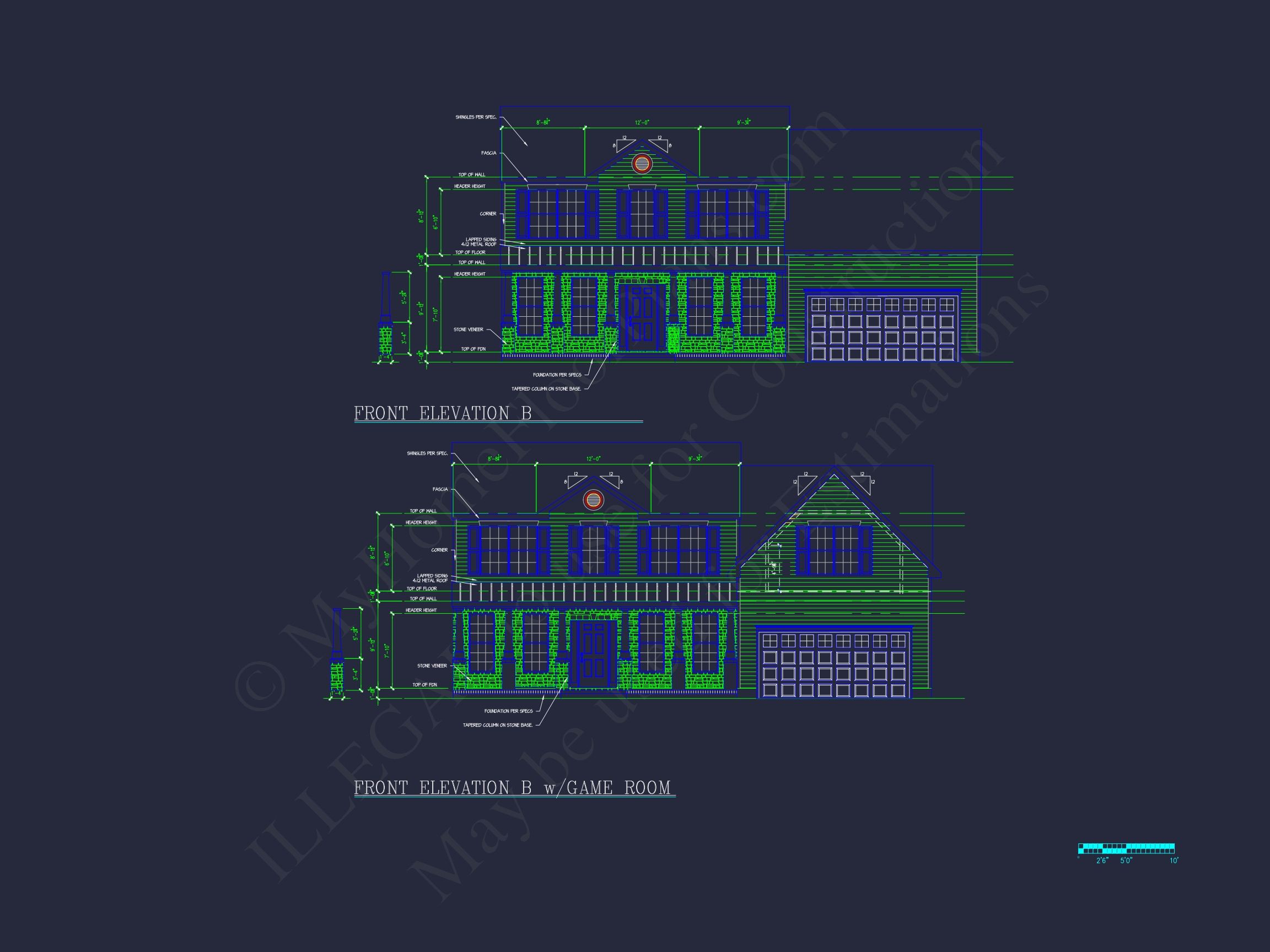 Traditional 2-Story Home Floor Plan: 3-5 BR