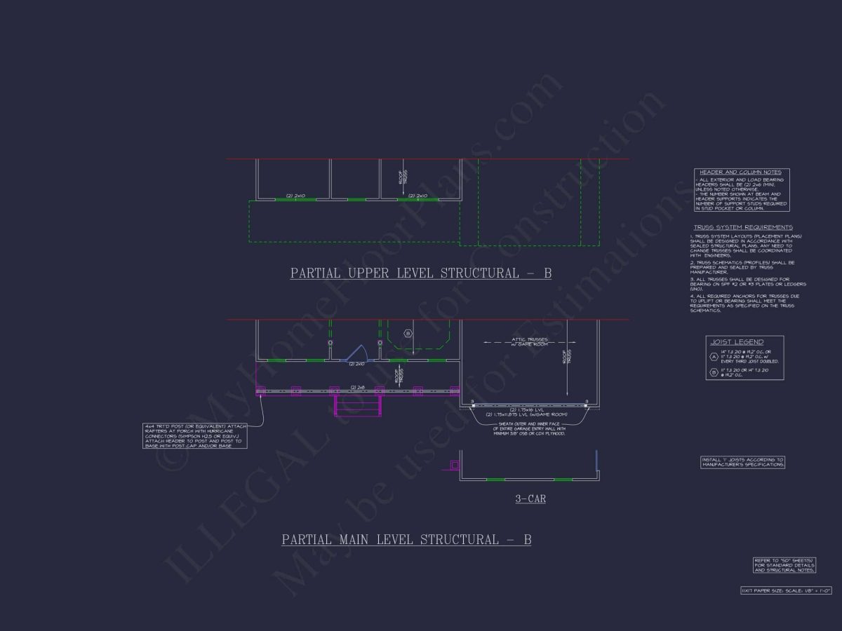 Traditional 2-Story house Floor Plan: 3-5 BR