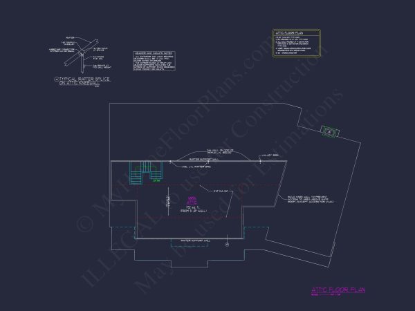 Traditional 2-Story house Plan with 4 Bedrooms and a 3-Car Garage