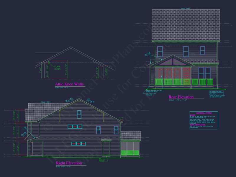 Traditional 2-Story house Plan with CAD Floor Designs & Features