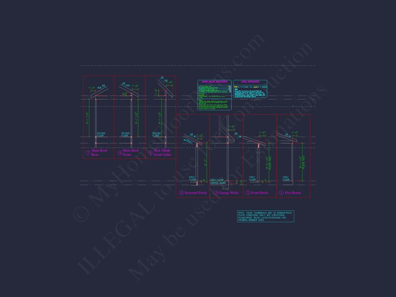 Traditional 2-Story house Plan with CAD Floor Designs & Features