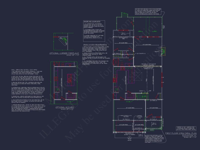 Traditional 2-Story house Plan with CAD Floor Designs & Features
