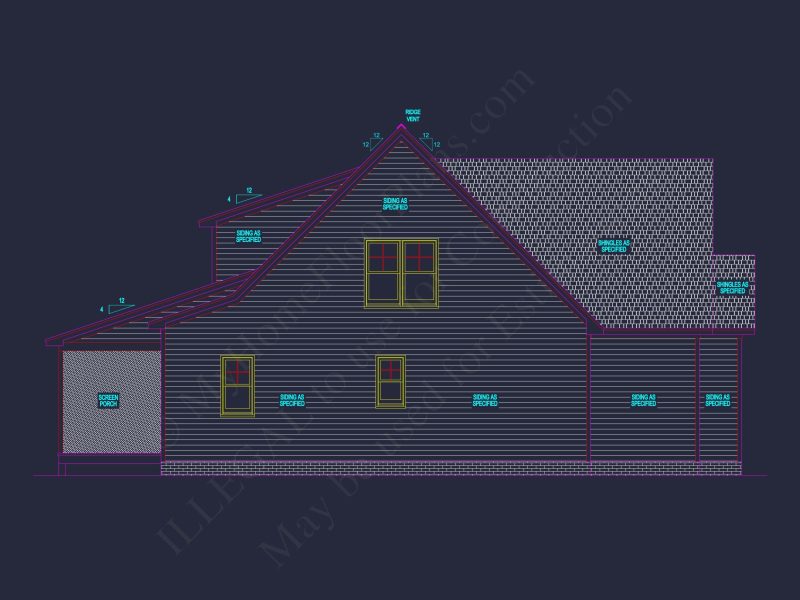 Traditional 2-Story house Plan with Spacious CAD Designs