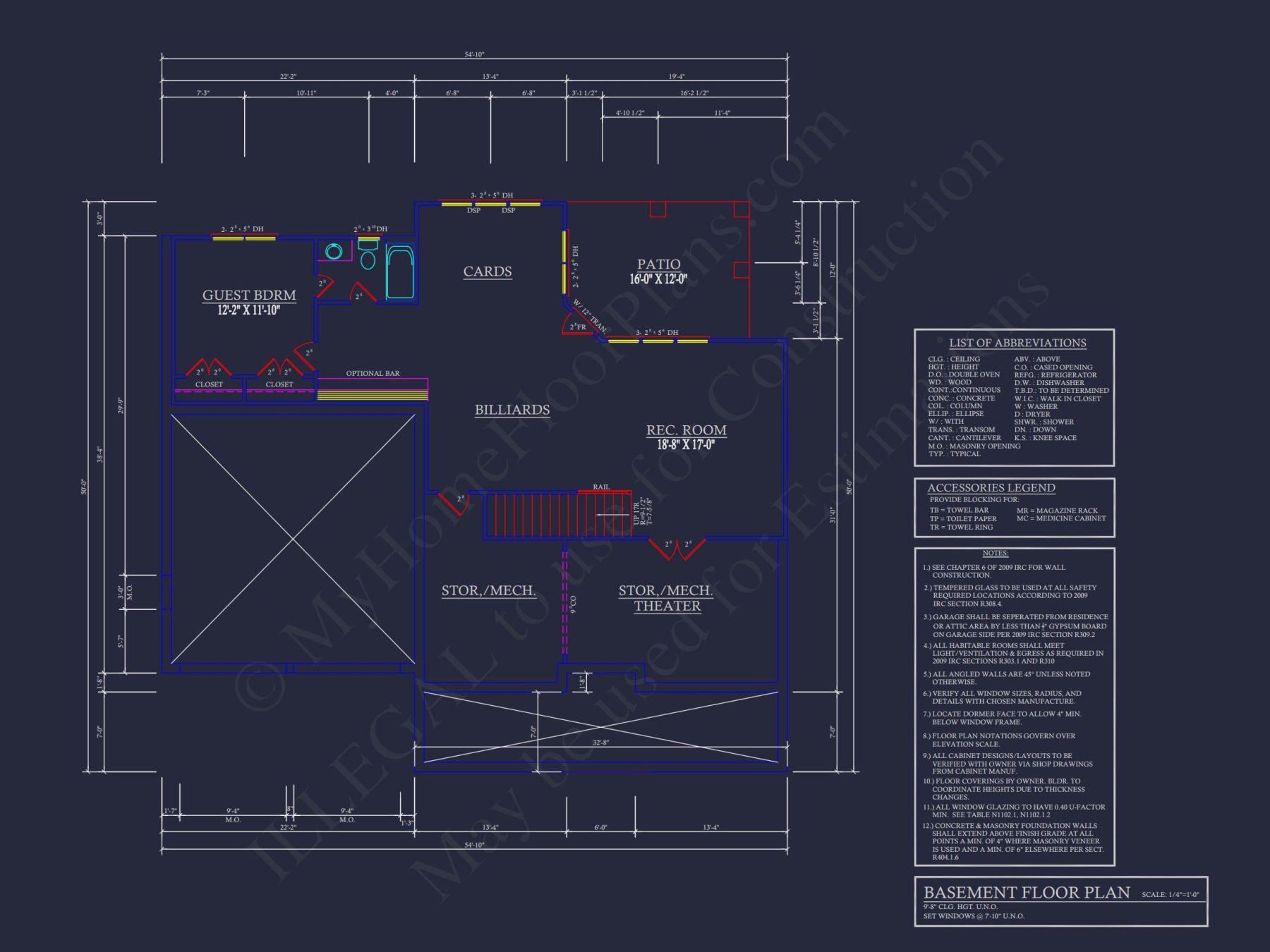Traditional 4 Bedroom house Plan with 2 Car Garage