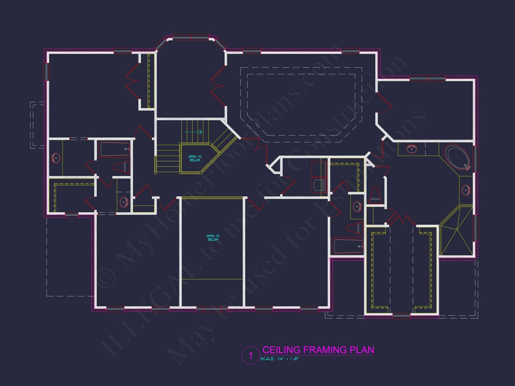 Traditional 4-Bedroom house Plan with 3-Car Garage (3490 Sq Ft)