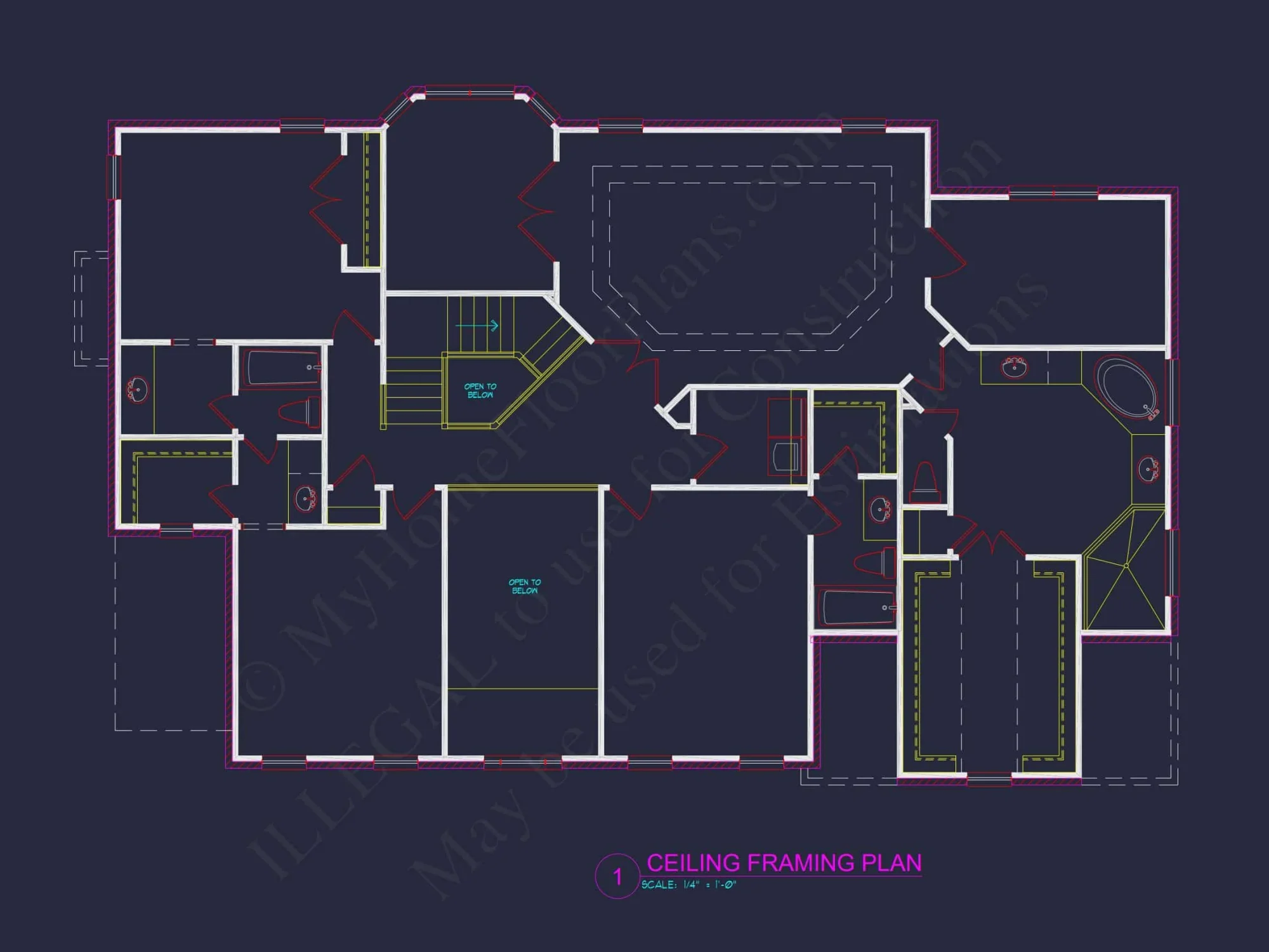 Traditional 4-Bedroom house Plan with 3-Car Garage (3490 Sq Ft)