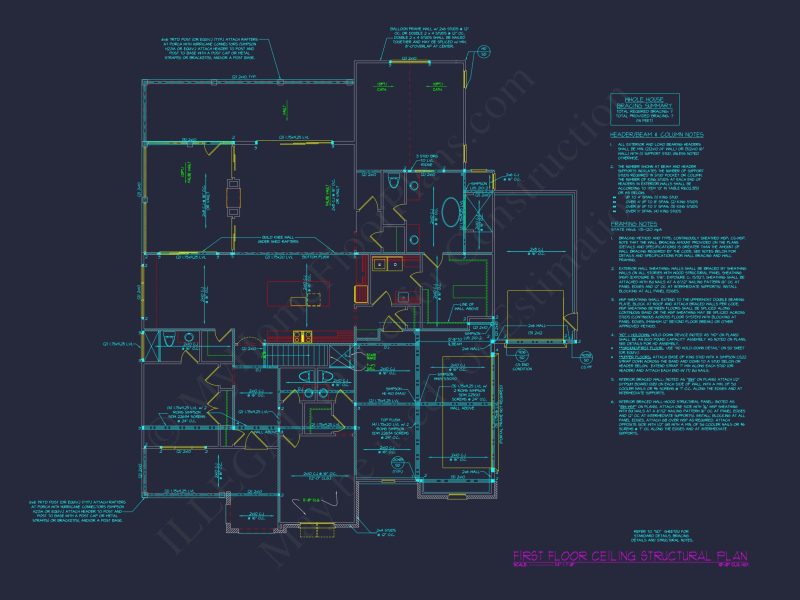 Traditional 4-Bedroom house Plan with Detailed Floor Design