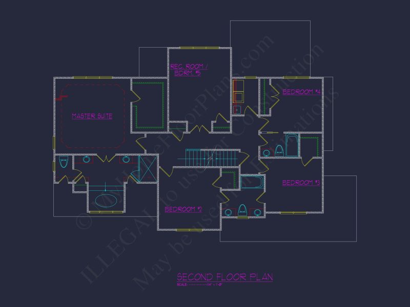 Traditional CAD house Floor Plan