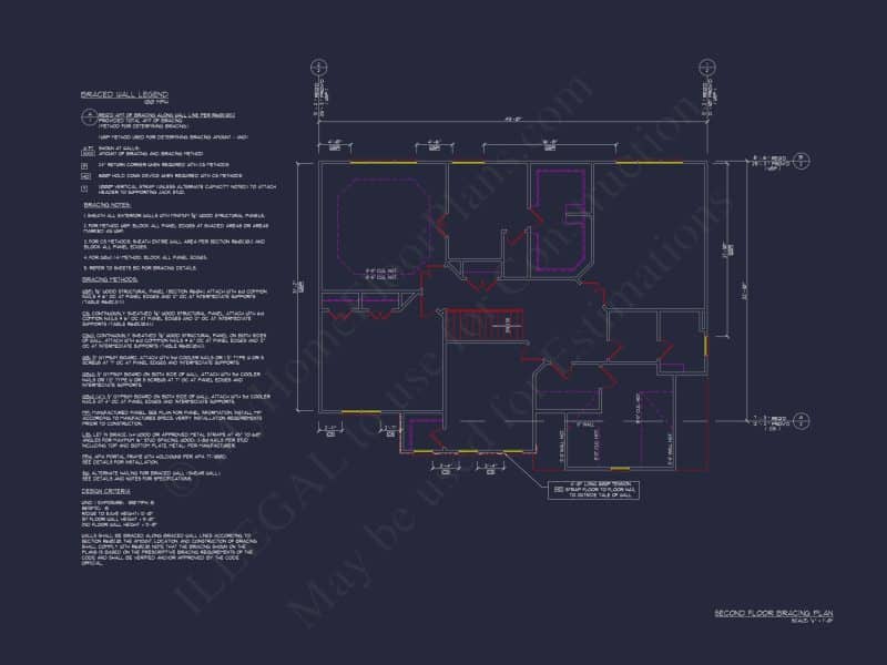 Traditional Colonial 3-Bedroom house Floor Plan & Blueprint