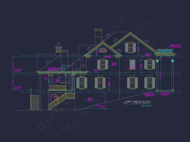Traditional Colonial Revival house Plans & Blueprints - 6093 Sq Ft