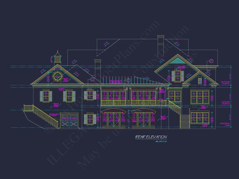 Traditional Colonial Revival house Plans & Blueprints - 6093 Sq Ft