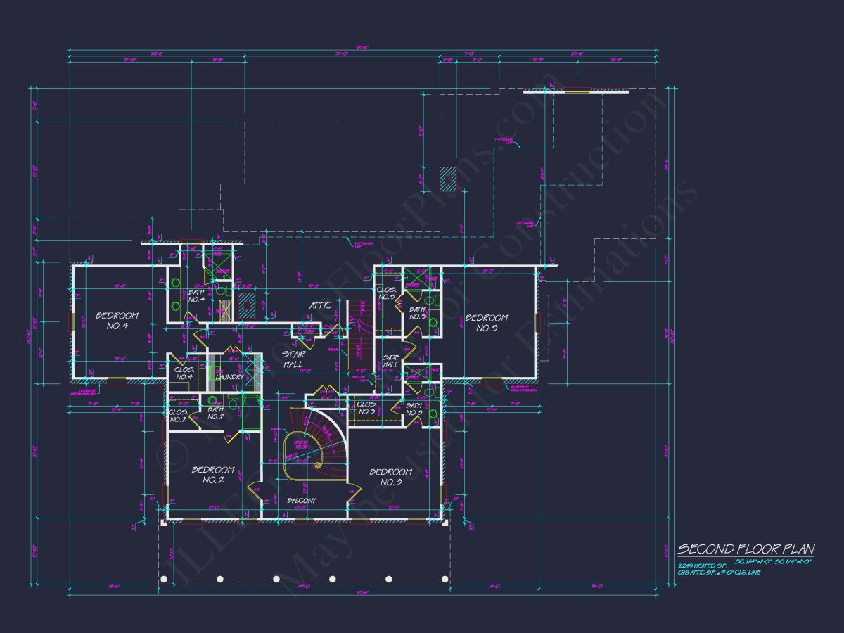 Traditional Colonial Revival house Plans & Blueprints - 6093 Sq Ft