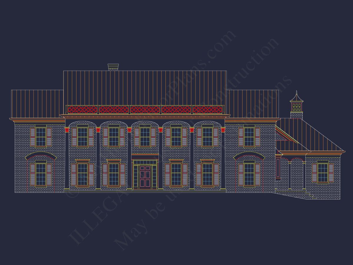 Traditional Colonial Revival house Plans & Blueprints - 6093 Sq Ft