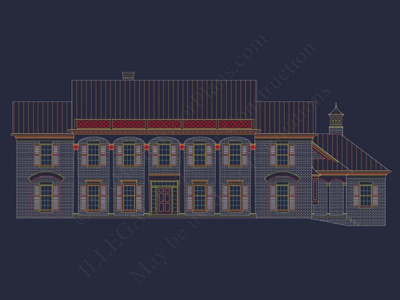 Traditional Colonial Revival house Plans & Blueprints - 6093 Sq Ft