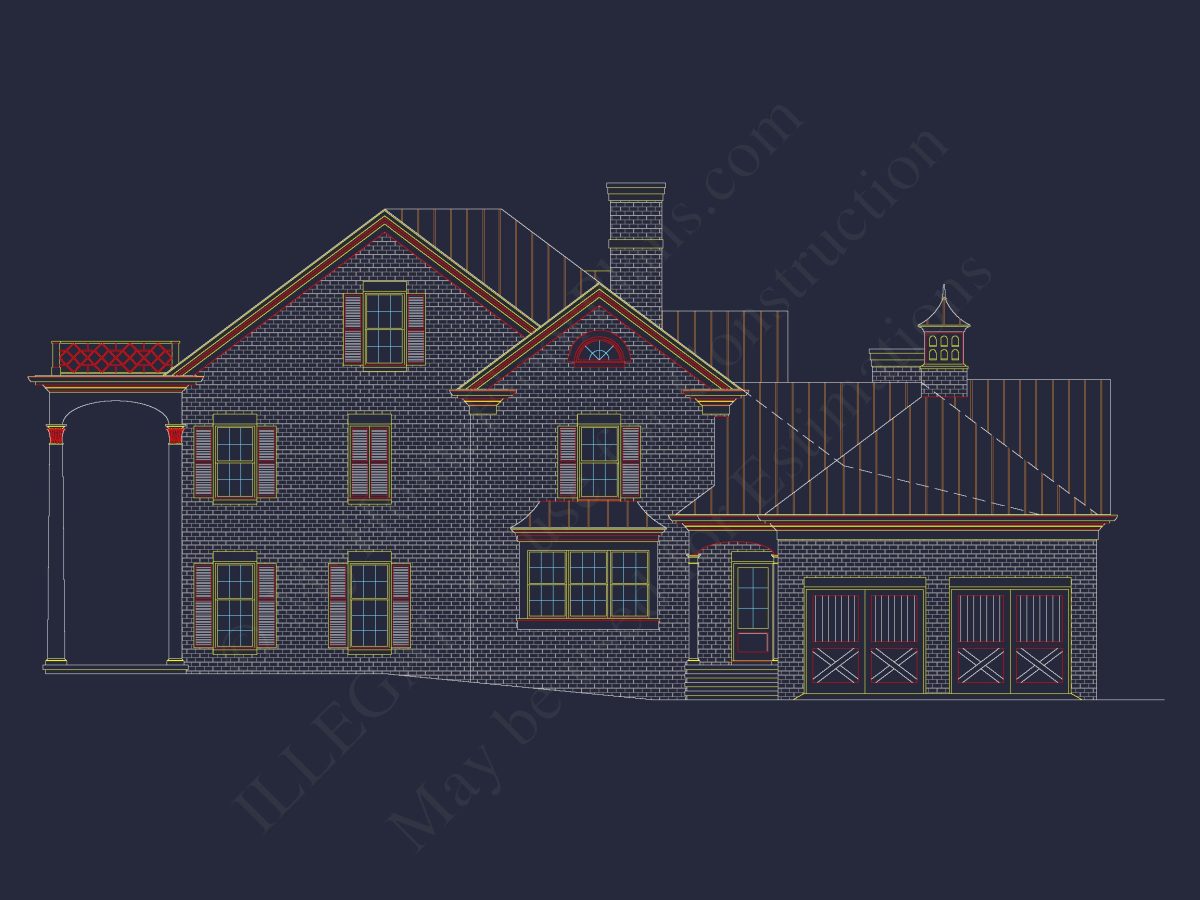 Traditional Colonial Revival house Plans & Blueprints - 6093 Sq Ft