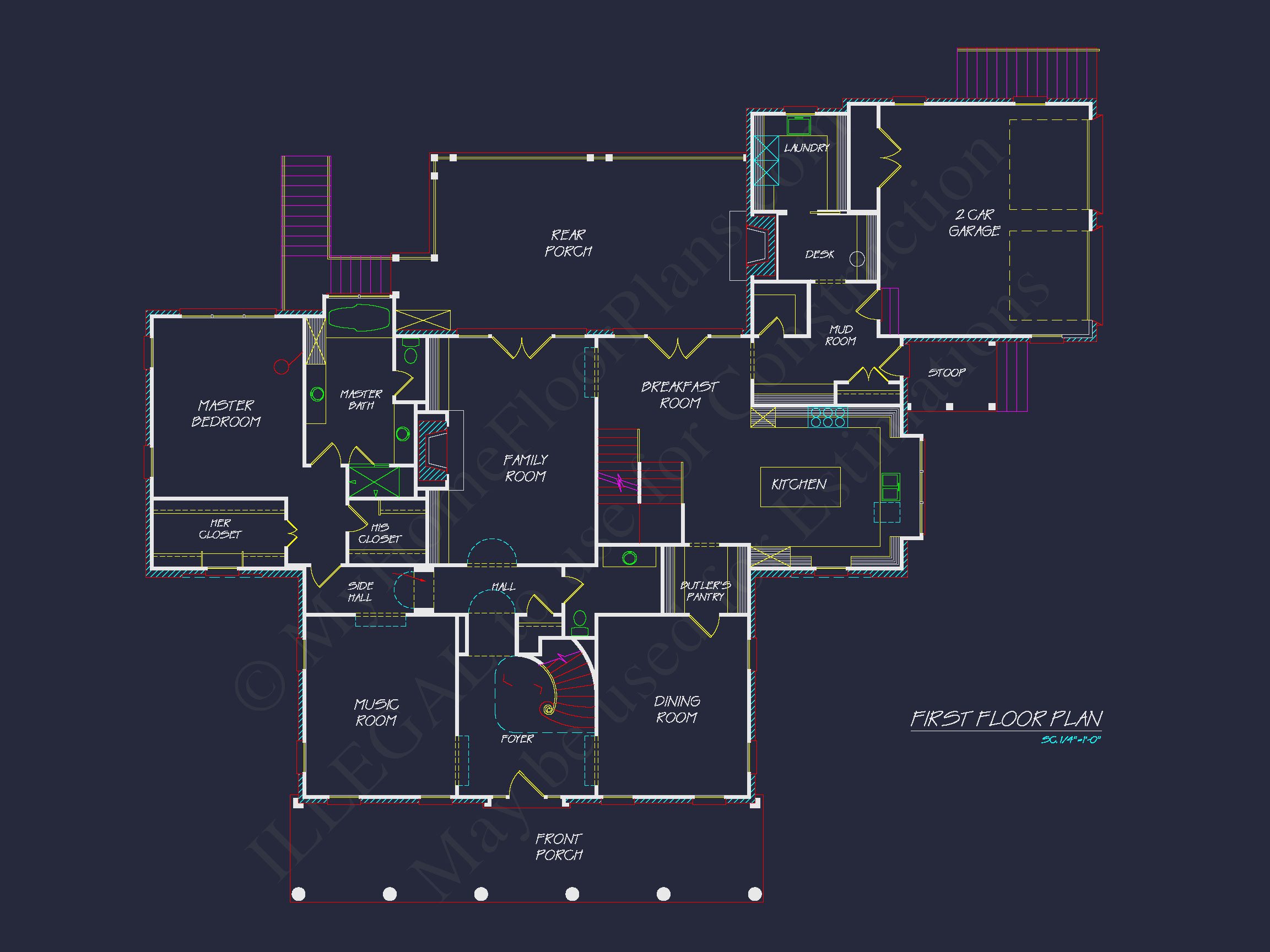 Traditional Colonial Revival Home Plans & Blueprints - 6093 Sq Ft