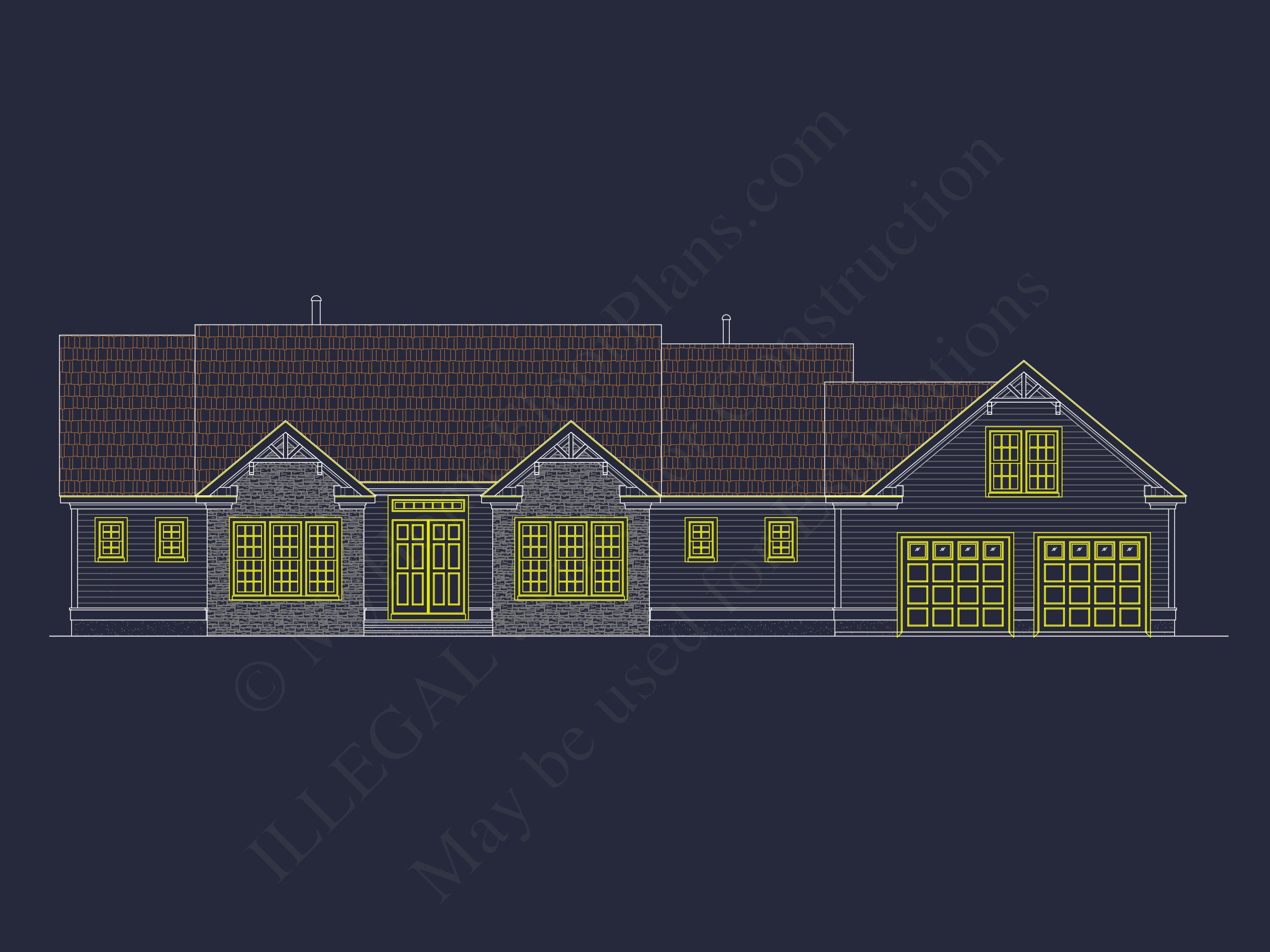Traditional Craftsman Home Blueprint with CAD Floor Plans