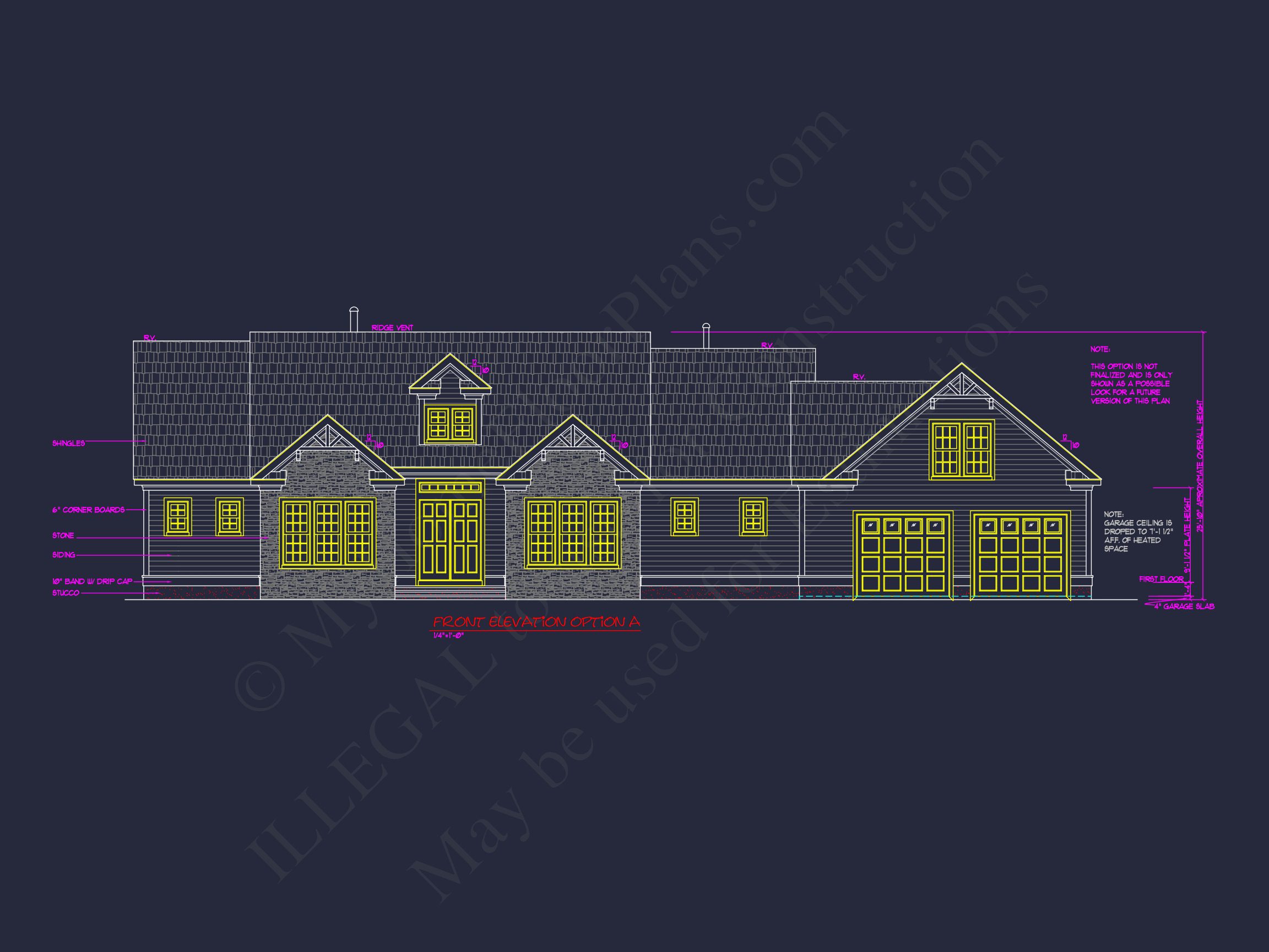 Traditional Craftsman Home Blueprint with CAD Floor Plans