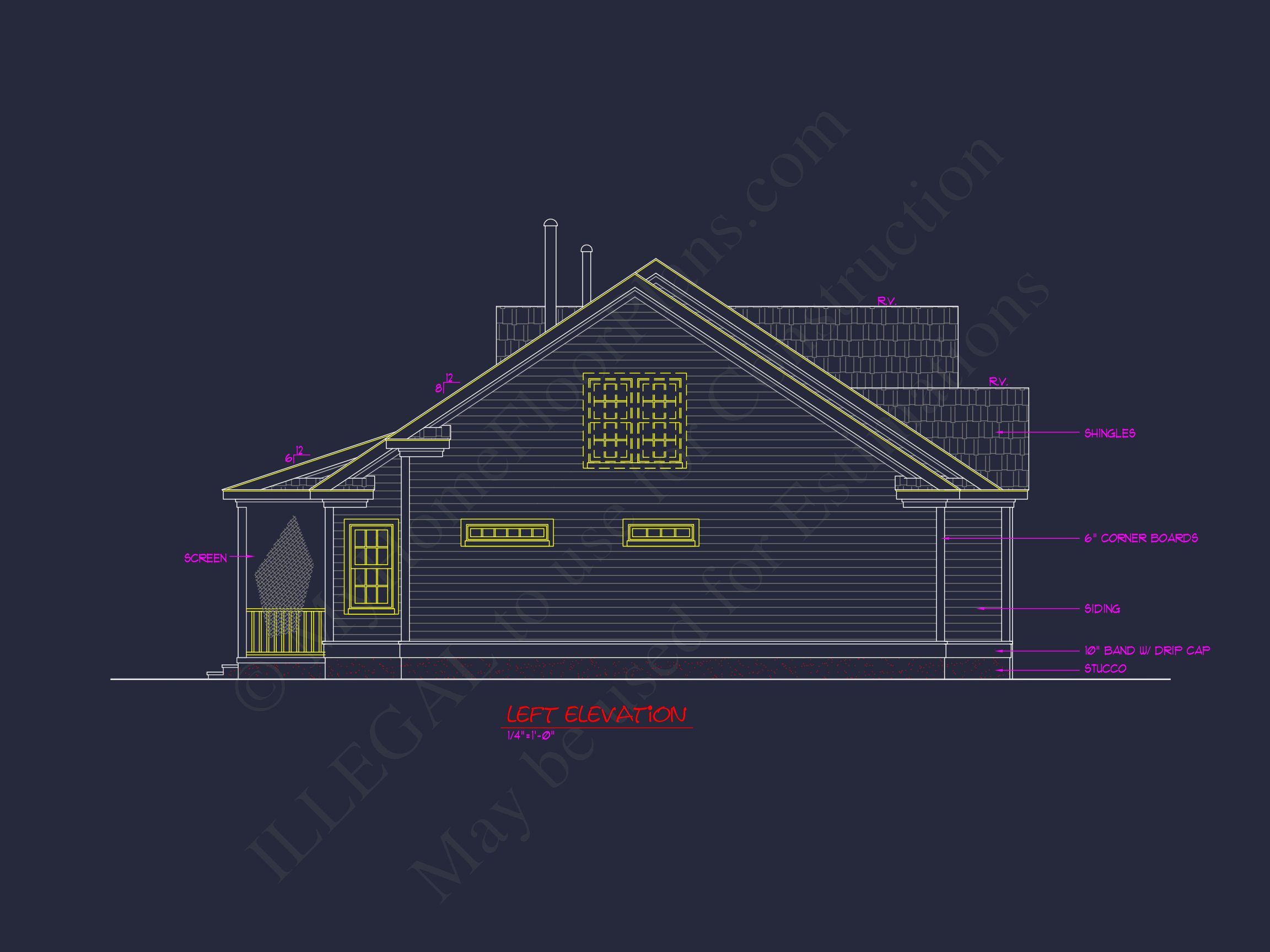 Traditional Craftsman Home Blueprint with CAD Floor Plans