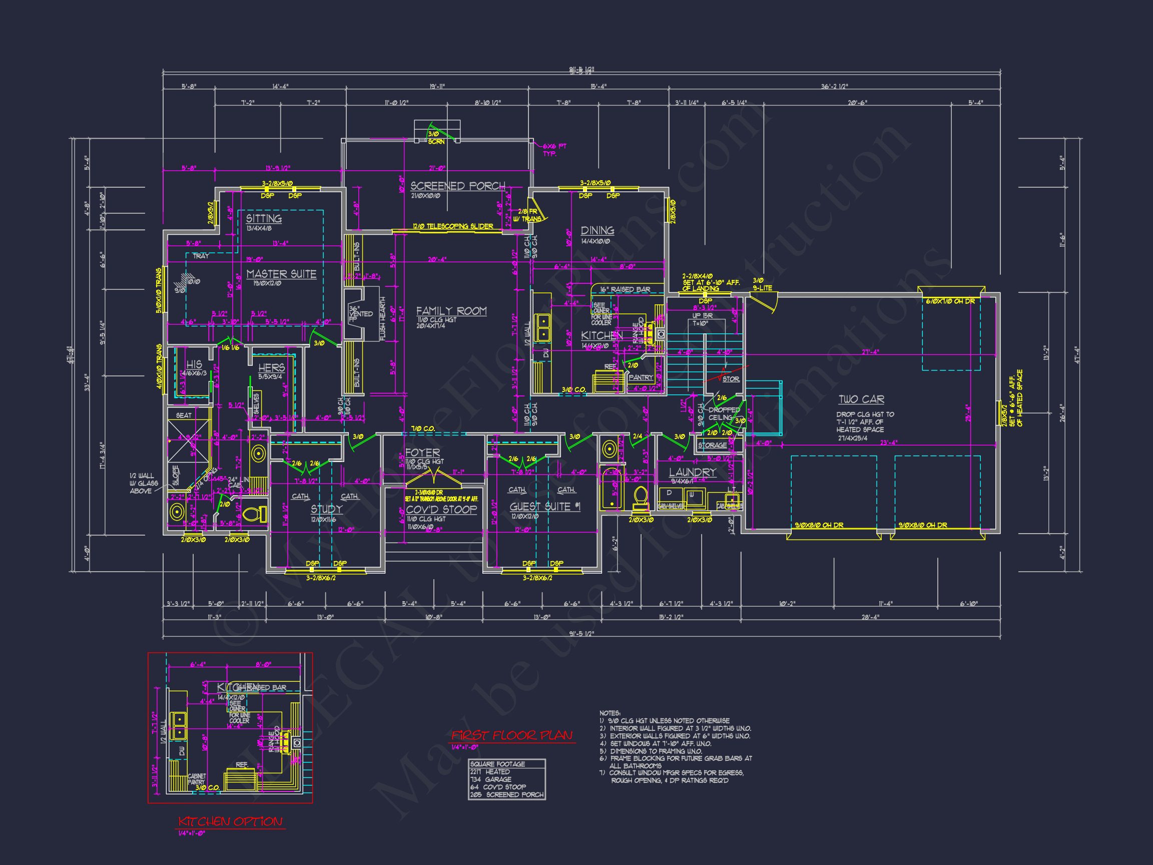 Traditional Craftsman Home Blueprint with CAD Floor Plans