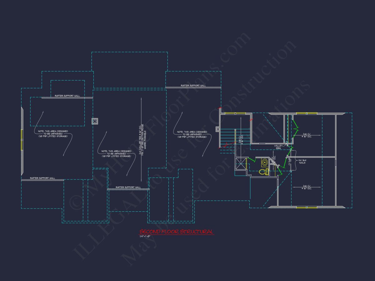 Traditional Craftsman house Blueprint with CAD Floor Plans