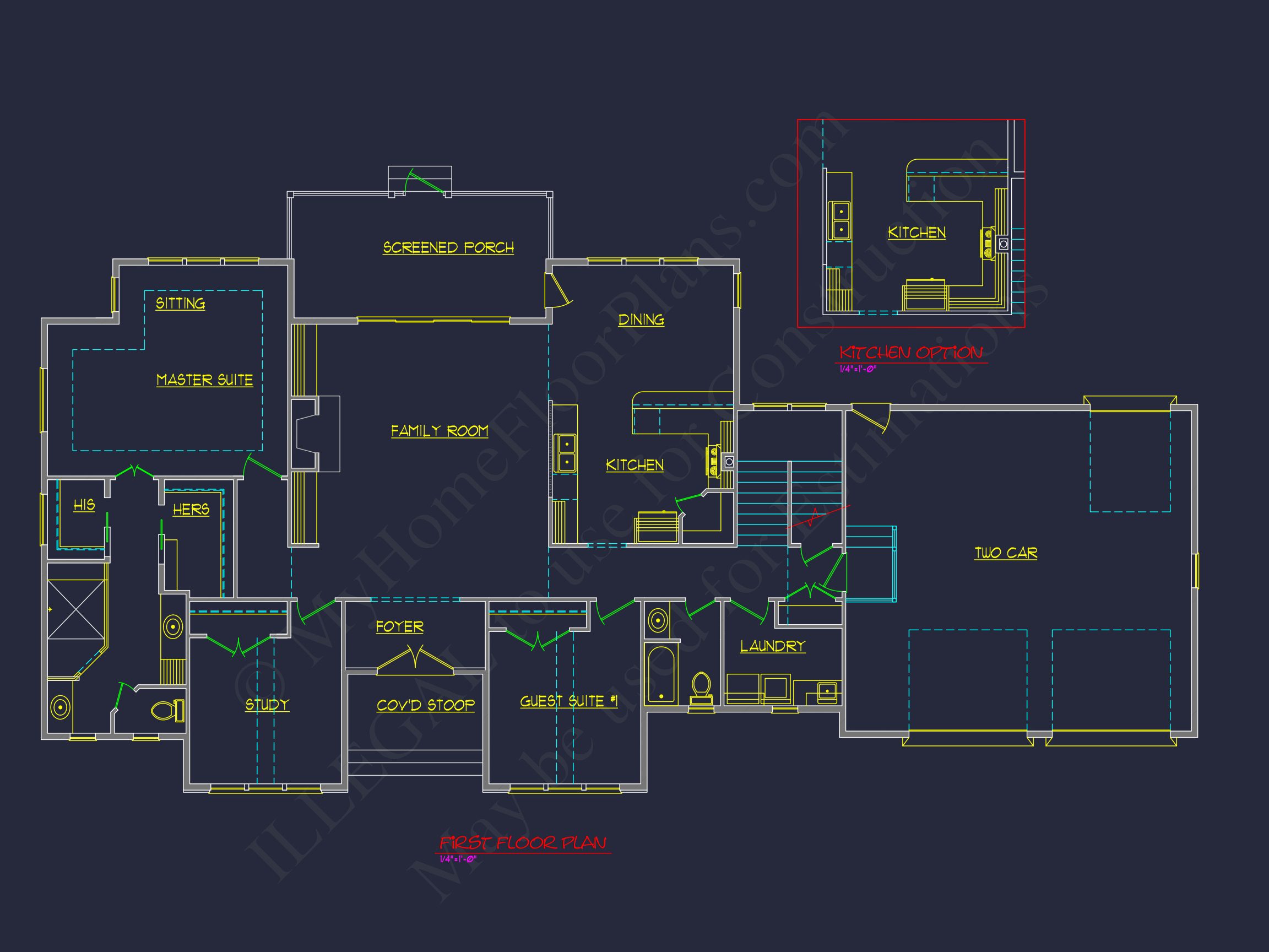 Traditional Craftsman Home Blueprint with CAD Floor Plans