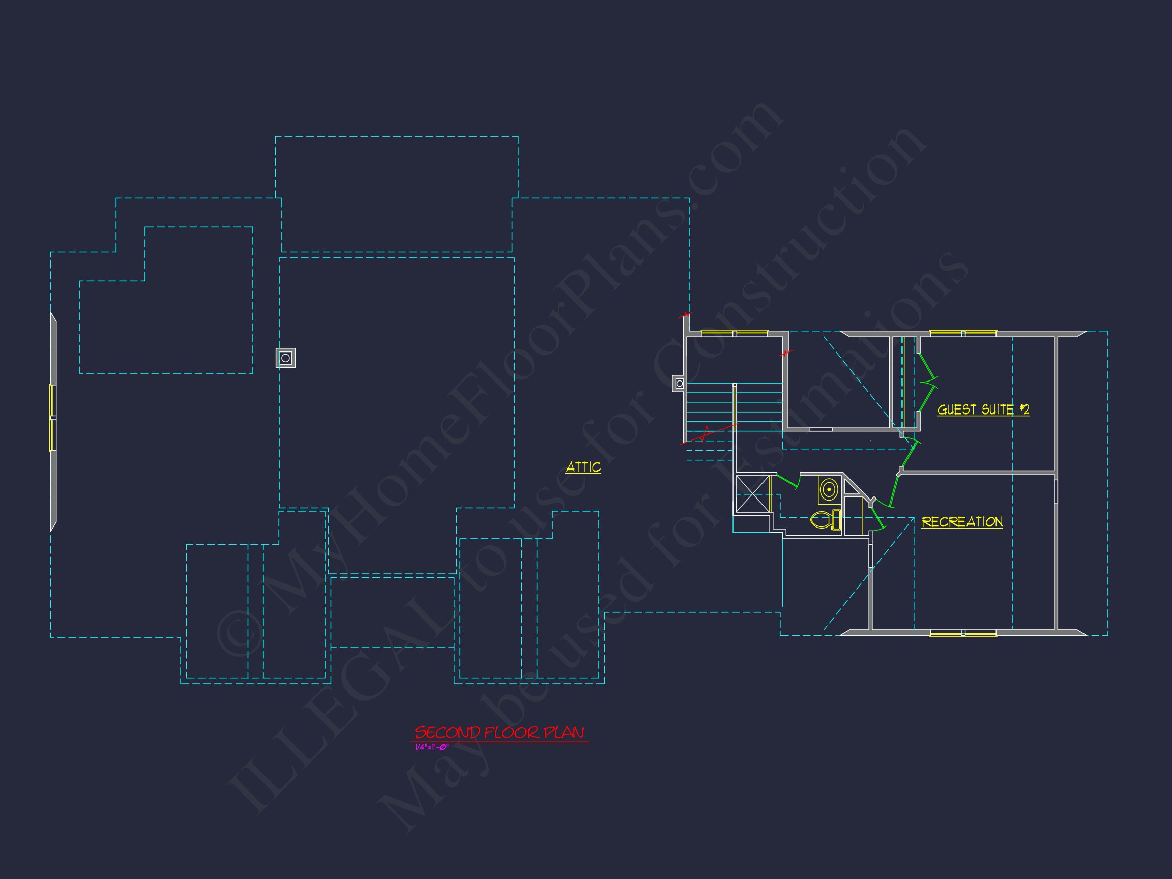 Traditional Craftsman Home Blueprint with CAD Floor Plans