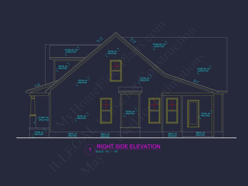 Traditional Craftsman house Blueprint with Open Floor Designs