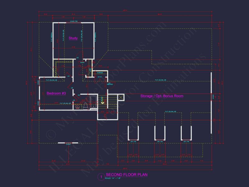 Traditional Craftsman house Blueprint with Open Floor Designs
