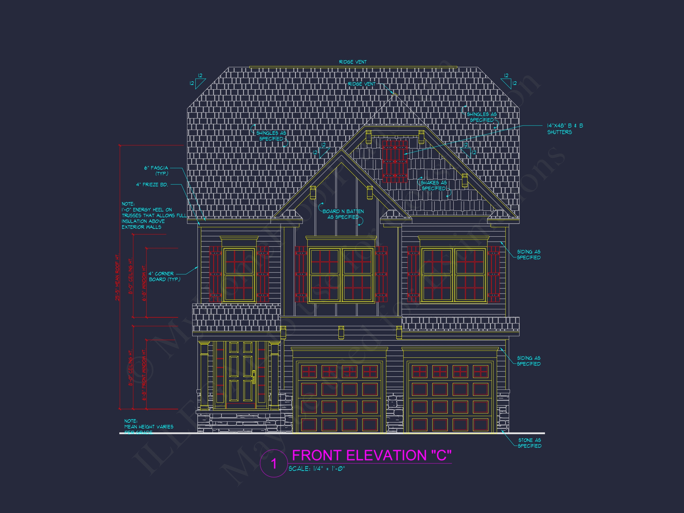 Traditional Craftsman Home Floor Plan with Architectural Designs