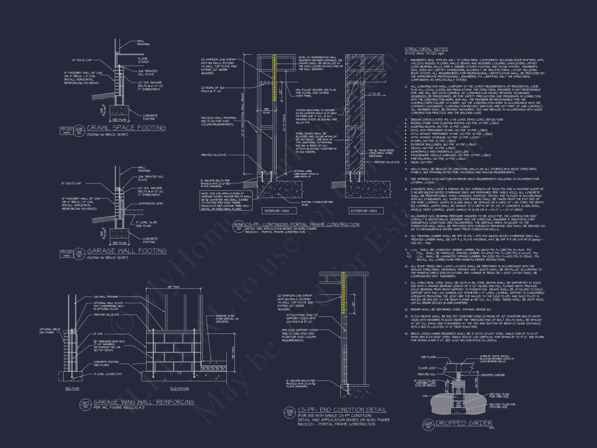 Traditional Craftsman house Floor Plan with CAD Designs