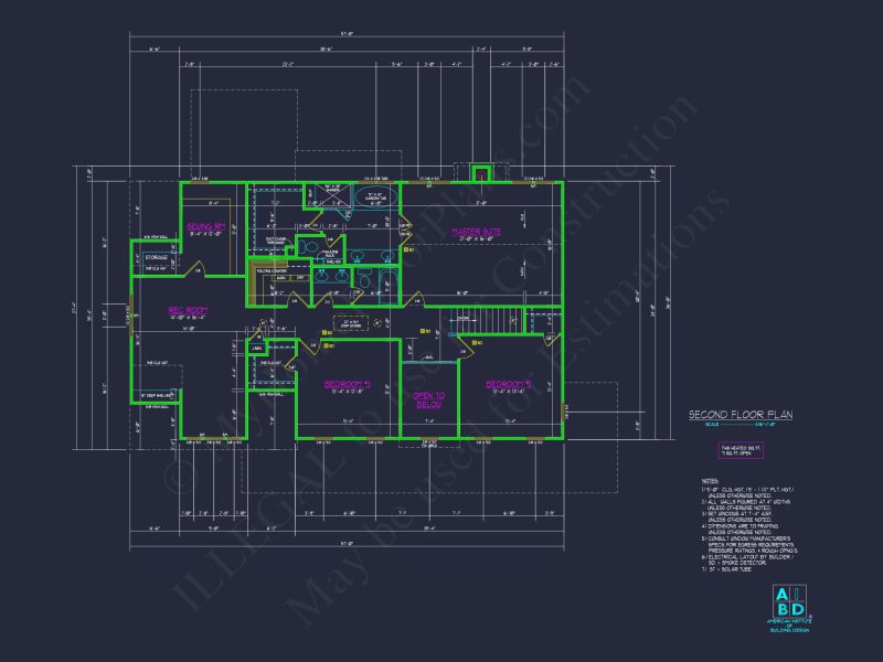 Traditional Craftsman house Floor Plan with Detailed Architecture