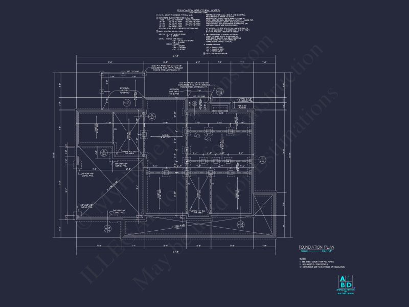 Traditional Craftsman house Floor Plan with Detailed Architecture