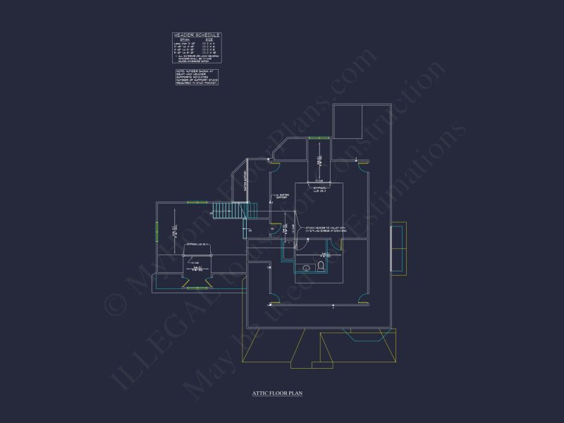 Traditional Craftsman house Plan: 2-Story Blueprint with CAD Design