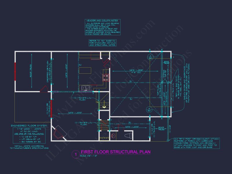 Traditional Craftsman house Plan - CAD Floor Plan & Designs