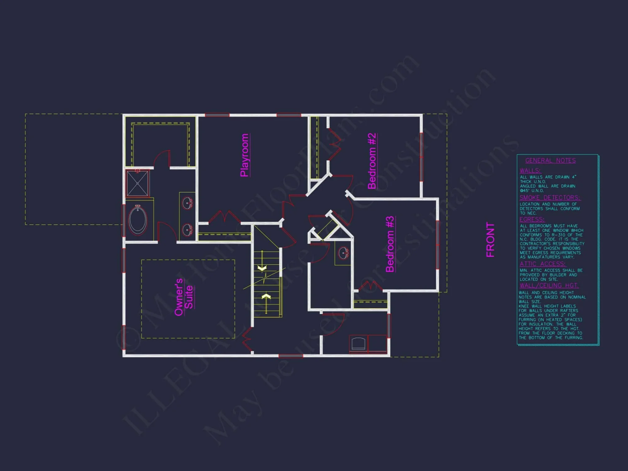Traditional Craftsman house Plan - CAD Floor Plan & Designs