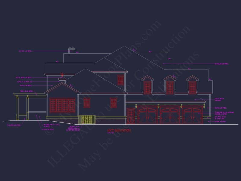 Traditional Craftsman house Plan - Detailed Floor Blueprint