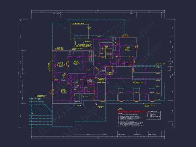 Traditional Craftsman house Plan - Detailed Floor Blueprint