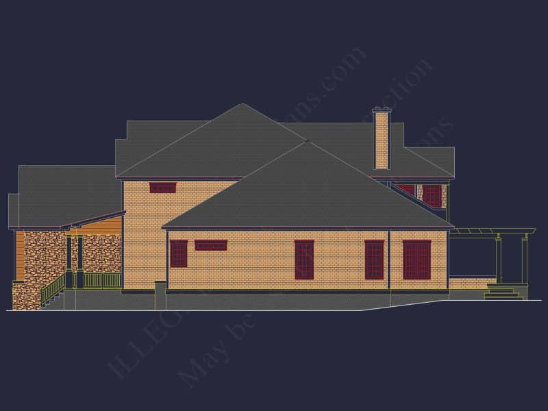 Traditional Craftsman house Plan - Detailed Floor Blueprint