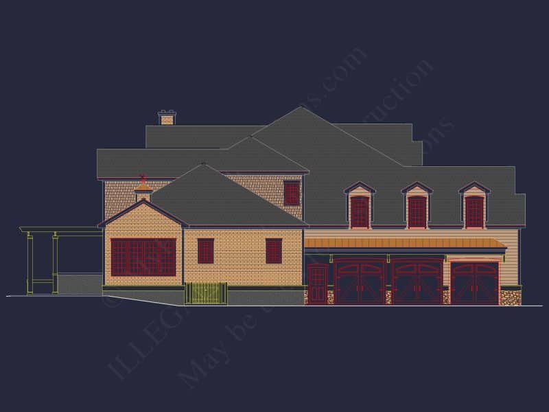 Traditional Craftsman house Plan - Detailed Floor Blueprint