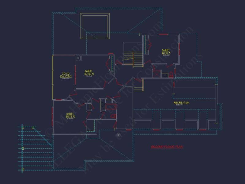 Traditional Craftsman house Plan - Detailed Floor Blueprint