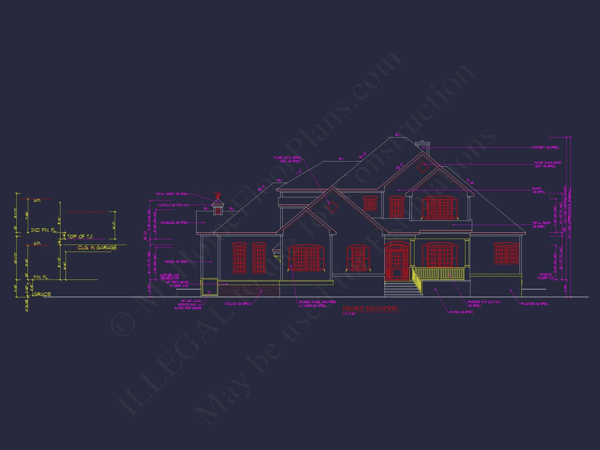 Traditional Craftsman house Plan - Detailed Floor Blueprint