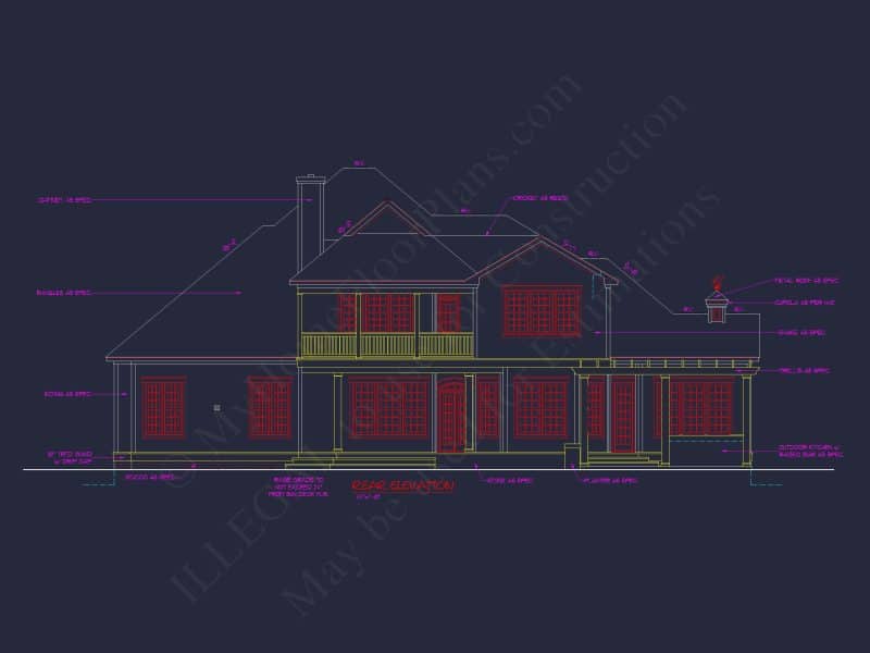 Traditional Craftsman house Plan - Detailed Floor Blueprint