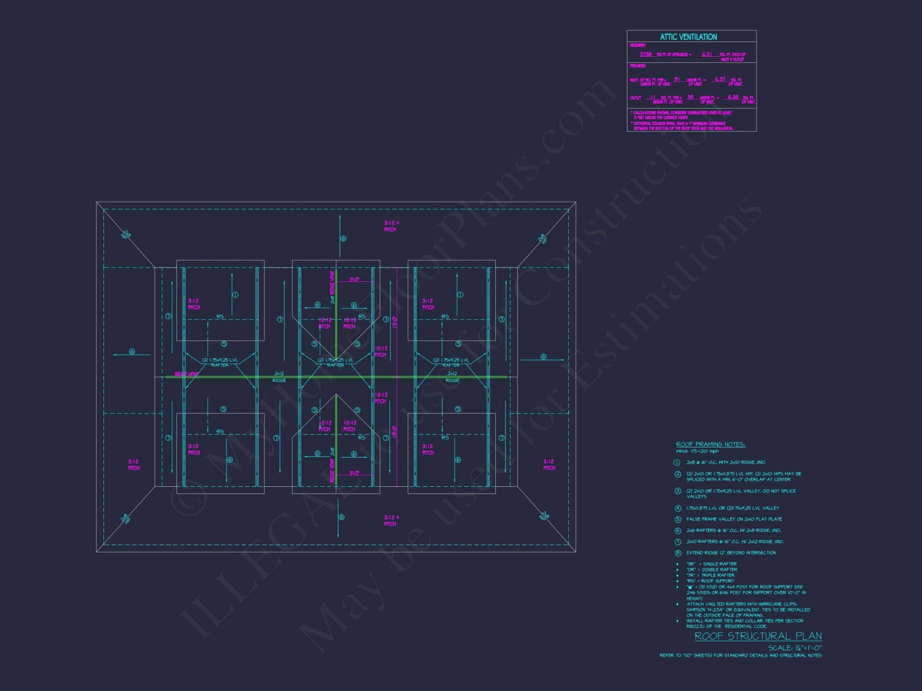 Traditional Craftsman house Plan - Detailed Floor Plan and CAD Design