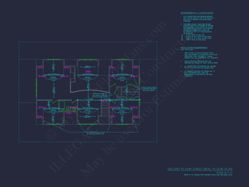 Traditional Craftsman house Plan - Detailed Floor Plan and CAD Design
