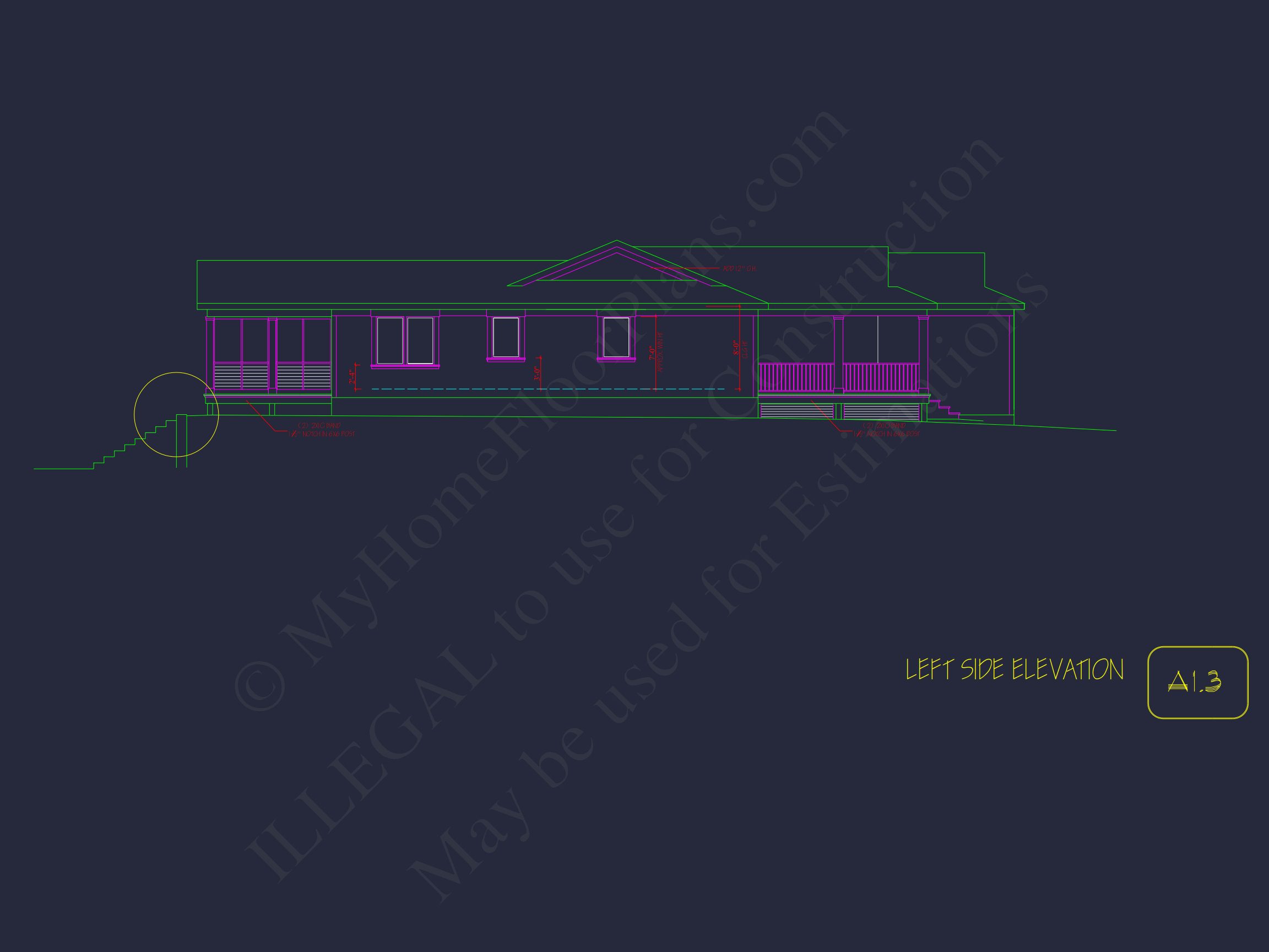 Traditional Craftsman Home Plan with 1-Story CAD Designs