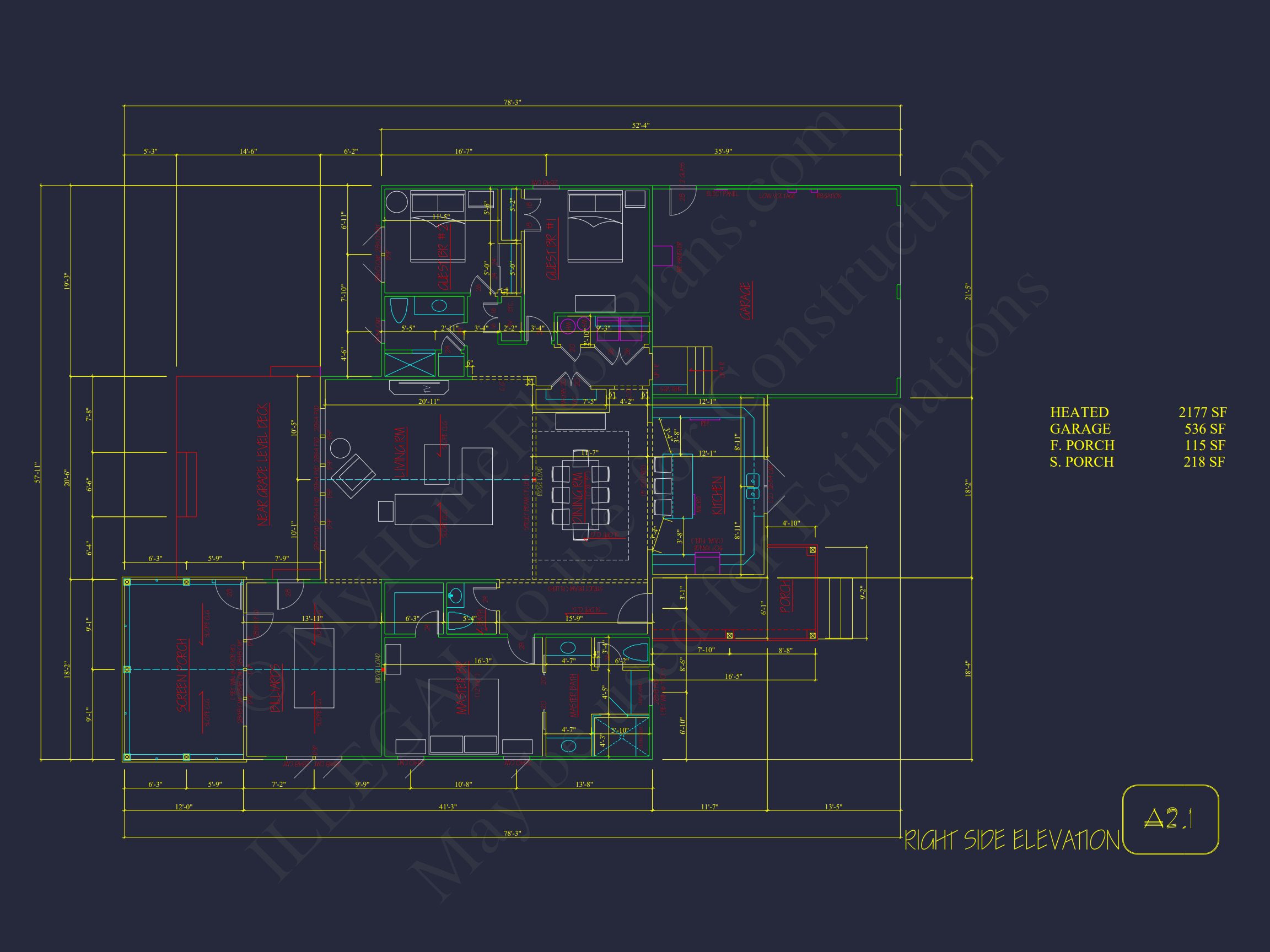 Traditional Craftsman Home Plan with 1-Story CAD Designs
